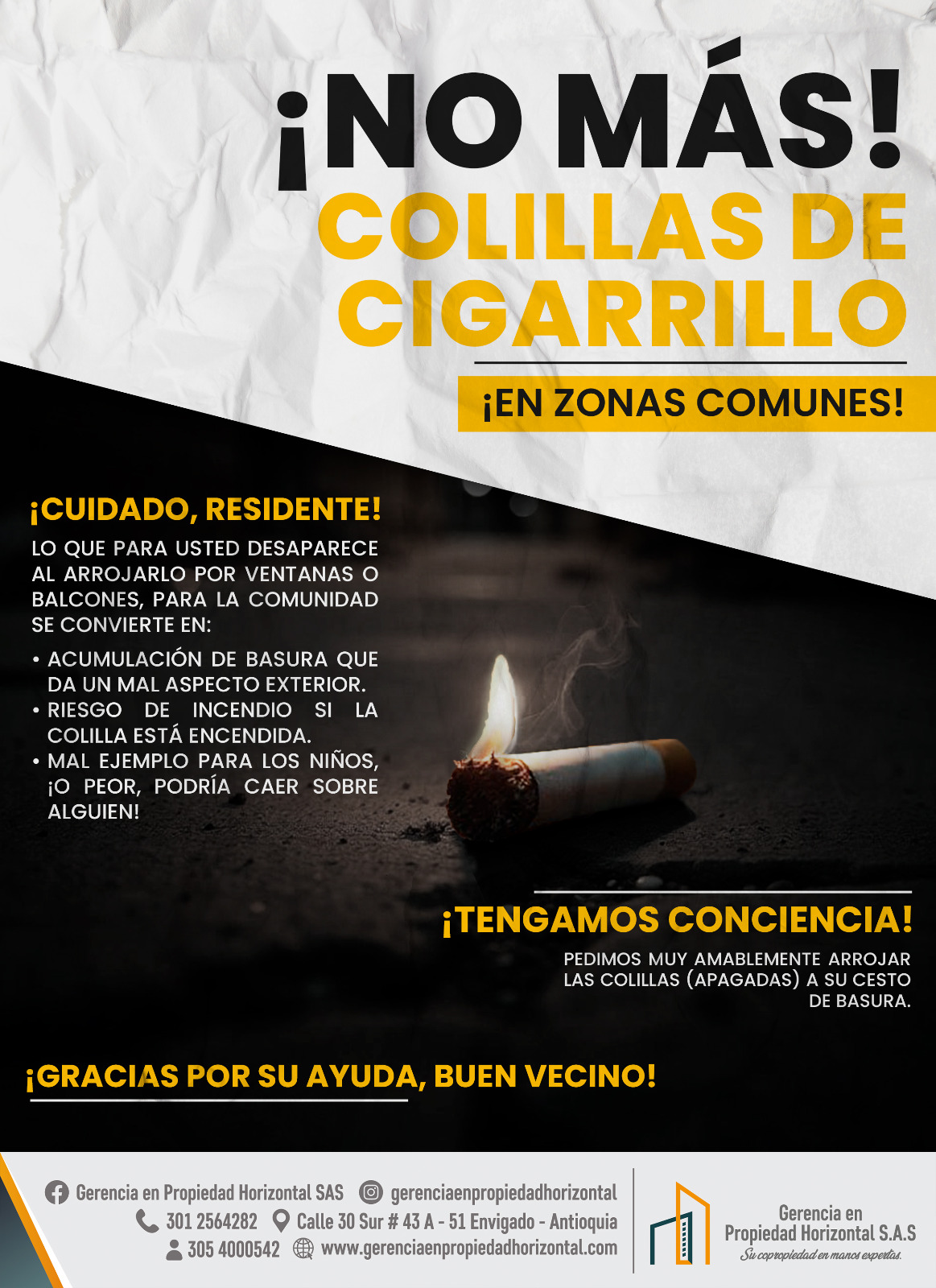 no mas colillas
